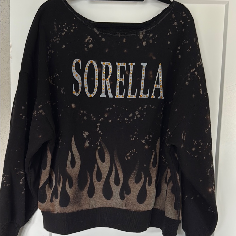 Sorella Black and Brown Flame Sweatshirt
